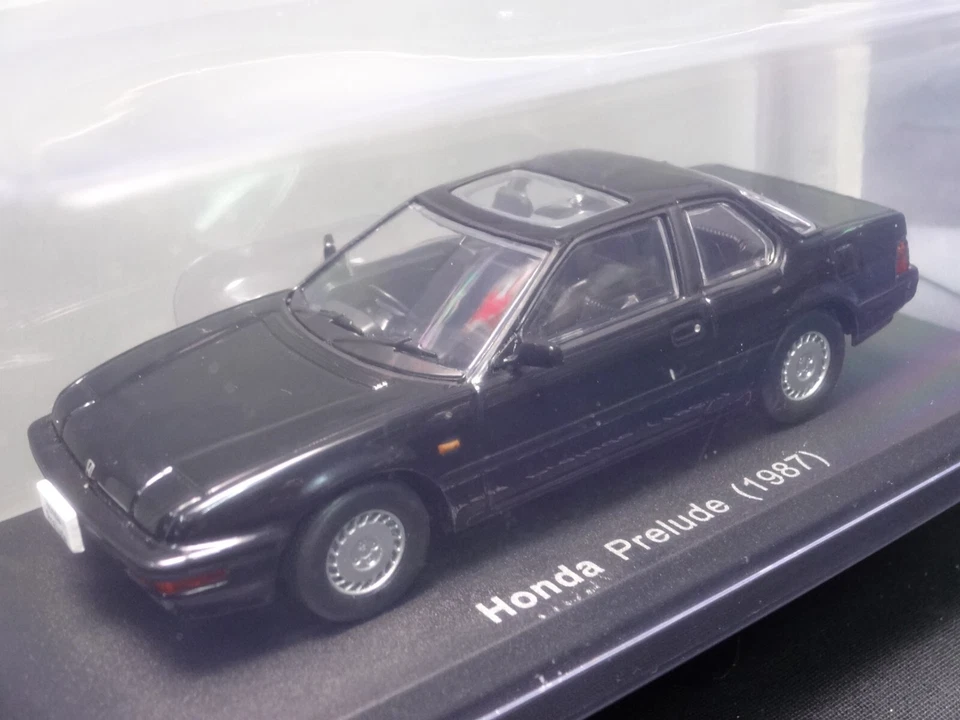 Honda Prelude 1987 Black  1/43 Scale Box Mini Car Display Diecast Vol 86 - Image 1 of 4