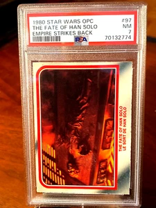 OPC (not Topps) Star Wars #97 - The Fate of Han Solo - PSA 7 POP1 - NONE HIGHER! - Picture 1 of 2