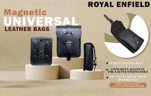 Universal "Bolsa de tanque negra de cuero magnético apta para motocicleta Roy... - Imagen 1 de 20