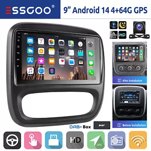 Für Opel Vivaro B Renault Trafic DAB+ CarPlay Autoradio Android14 GPS Navi 4+64G - Bild 1 von 17