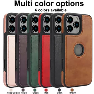Luxury Shockproof Leather Cover Case For 16 15 14 13 12 11 Pro Max XR XS 7 8 SE - Picture 1 of 18