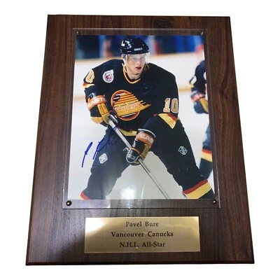 Pavel Bure Signed Picture Placque Vancouver Canucks NHL All-Star Hockey Player - Image 1 of 2