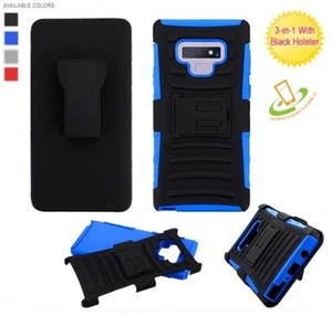 For Samsung Galaxy Note 9 Hybrid Shockproof Rugged Hard Case Cover Clip HOLSTER - Picture 1 of 23