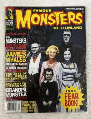 FAMOUS MONSTERS 209 1995 FEARBOOK THE MUNSTERS RARE VINTAGE 1ST PRT UNREAD - Image 1 of 2