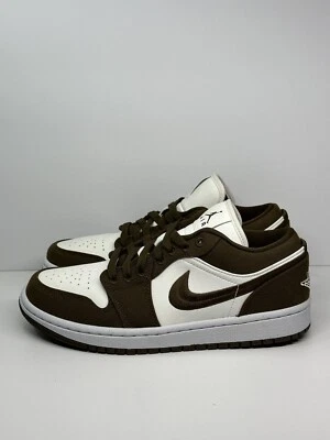 耐克 Air Jordan 1 低光橄榄白色复古运动鞋 DV0426-301 女式 8.5 码 — 第 1/4 张图片