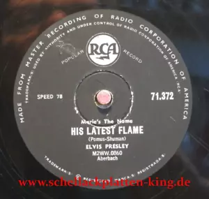 Elvis Presley 78 RPM / His Latest Flame & Little Sister (07-0221) - Bild 1 von 3