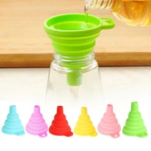 Foldable Funnel Silicone Mini Funnels For Fuel Hopper Beer Oil Leak Household - Picture 1 of 12