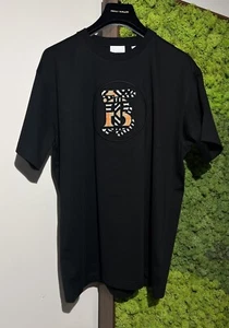 Burberry Black Carrick Monogram T-Shirt Size S RPP £495 NEW WITH TAGS - Picture 1 of 18