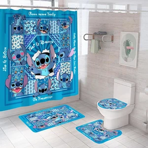 Lilo Stitch Cartoon Funny Shower Curtain or Bathroom Sets - Picture 1 of 3