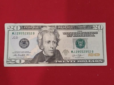 2013 20 Dollar Bill Fancy Serial Number Trinary #29552952 Near Repeater Note - Image 1 of 2