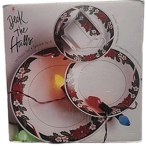 Tienshan Deck The Halls Christmas Holiday Dishes 16Pc [67] - Picture 1 of 13