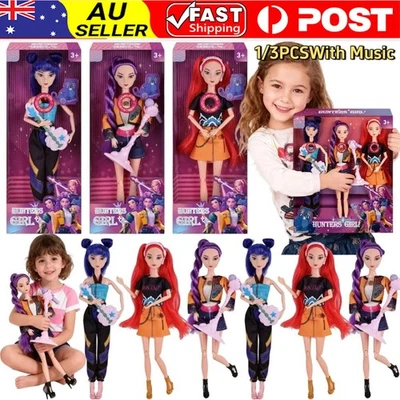 3PCS Singing Collectible Cosplay Kpop Demon Hunters Dolls Moveable Joint Figure - image 1 of 4