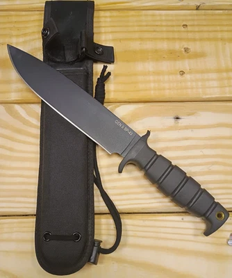 Cuchillo de Lucha Ontario GEN II SP-43 5160 Acero con Funda Hecho en EE. UU. Foto 1 de 4