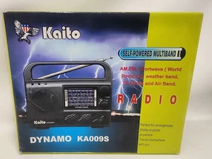 KAITO KA009S Dynamo Radio Autoalimentado Receptor Mundial Radio de Emergencia Negro - Imagen 1 de 9