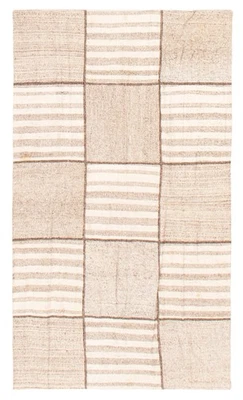 Vintage Hand Woven Traditional Kilim Rug 3'11" x 6'6" Oriental Wool Carpet - Image 1 of 4