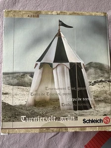 Schleich 42018 Knights Tournament Tent Green & White Retired Vintage Collectible - Picture 1 of 4