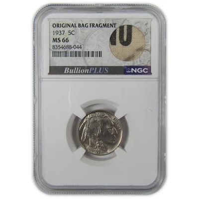 1937 Indian Head Buffalo Nickel MS 66 NGC Bag Fragment SKU:I22659 - Image 1 of 4