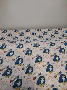 Wonder Woman Fabric Cotton 3 Yards - Picture 1 of 2