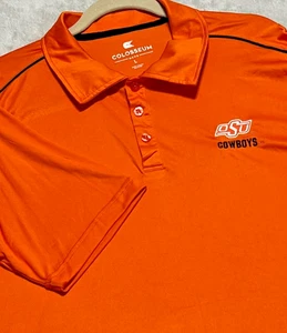 Colosseum OSU Cowboys Orange Polo Shirt Men’s Size L Oklahoma State NWT - Picture 1 of 10