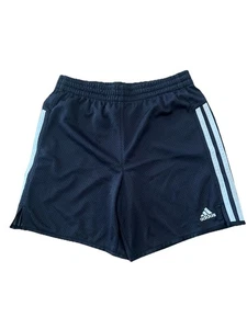 Girls Adidas Athletic Shorts Size 14. Black With White Stripes - Picture 1 of 4