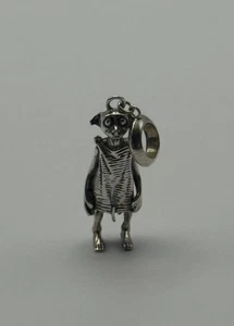 Harry Potter Sterling Silver Dobby The House-Elf slider charm 925 - Picture 1 of 5