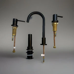 Signature Hardware SHWSCLE807MB Matte Black Bathroom Faucet with Drain Assembly - Picture 1 of 13