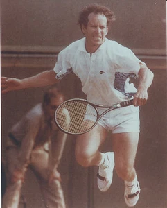 JOHN MCENROE 8 X 10 PHOTO WITH ULTRA PRO TOPLOADER - Picture 1 of 2
