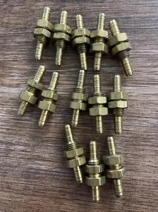 Bulkhead 1/4” Barb Brass Fitting - 13 Total - Picture 1 of 2