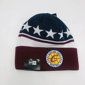 Nuevo gorro Cleveland Cavaliers New Era 2018 con puños puntiagudos tejido sombrero vino - Imagen 1 de 5