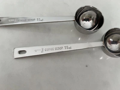 -Cucharas de café de acero inoxidable (15 ml/1 cucharada) (juego 2)-NUEVAS Foto 1 de 2