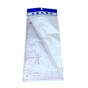 Multi-function Triangular Scale Ruler Measure Plastic Dressmaking Tailor Sew-b - Picture 1 of 9