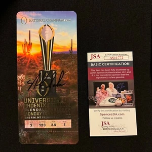 Nick Saban signiert 2016 National Championship Gedenkticket Bama JSA COA - Bild 1 von 2