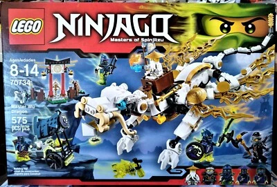NEW & SEALED! Lego NINJAGO Set 70734 Master WU DRAGON, RARE & Retired! 575 pcs - Image 1 of 4