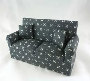 Puppenhaus Miniatur Handwerker Schiefer Sofa mit gekreuzten Pfeilen Design - Bild 1 von 1