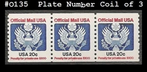 USA5 #O135 MNH PNC3 Pl #1 Great Seal - Bild 1 von 1