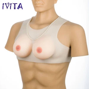 IVITA 1400g Chaleco Pechos de Silicona Completos Travesti Pecho Real Boobs Transgénero - Imagen 1 de 8