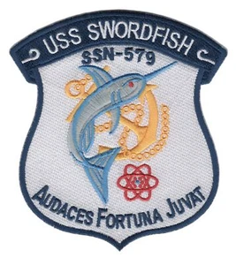 USS Swordfish SSN-579 Nuclear Attack Submarine Patch - Picture 1 of 6