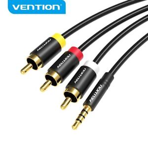 3.5mm Jack Male to 3 RCA Male AUX Audio Splitter Cable Speaker TV Box Stereo