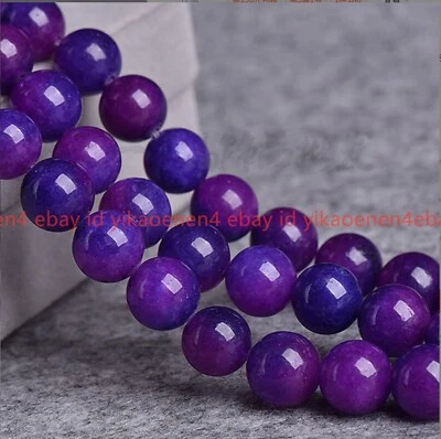 Natural 4/6/8/10/12/14mm Purple Sugilite Round Gemstone Loose Beads 15'' Strand - Image 1 of 4