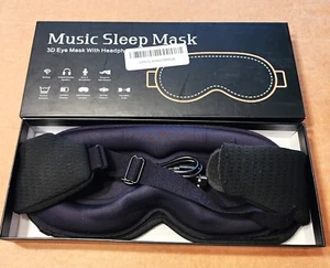 Music Sleep Mask 3D Eye Mask with Headphones in Original Box with Manual - Picture 1 of 4