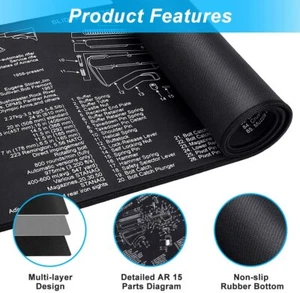 For Glock / AR Gun Bench Mat Cleaning Mat Armorers Bench Mat Gaming Mouse Mat - Picture 1 of 12