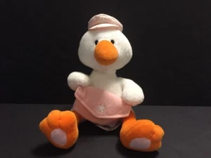 Russ Berrie Plush White Duck With Pink Envelope Hat Cap 8” Star Rare HTF - Picture 1 of 12