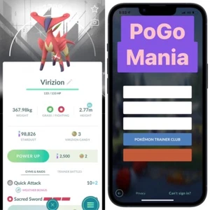 Shiny Virizion✨Go Tour Unova Special Background White✨mini PTC 20k✨ - Picture 1 of 1