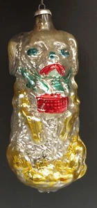 VINTAGE/ANTIK WEIHNACHTEN MERKUR GLAS HUND WELPE 5" ORNAMENT #2 - Bild 1 von 5