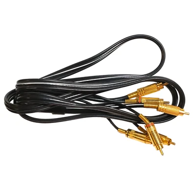 RCA Audio Video Cables Cords AV Sound Triple Red Black Gold Connectors 6 Foot - Image 1 of 4