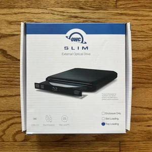 OWC 6X Slim USB 2 External Optical Drive 6X BDR/8X DVDRW Tray Loading - Picture 1 of 4