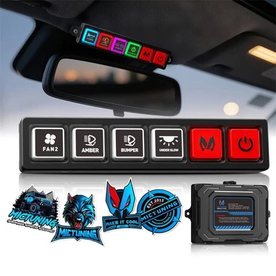 MICTUNING 4 Gang Switch Panel, On-Off Toggle Touch Circuit Relay Control System - Image 1 of 4