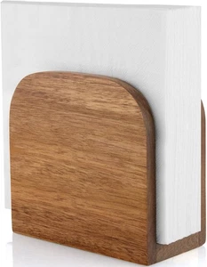 Serviettenhalter aus Akazienholz für Tisch, Serviettenhalter aus Holz für Küche,  - Bild 1 von 2