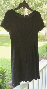 Size 10 Tahari Arthur Women's Solid Lace Lined Dress Black New With Tags - Picture 1 of 14