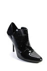 Gucci Womens Patent Leather Zip Up Ankle Booties Black Size 35.5 5.5